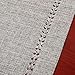 Grelucgo Handmade Hemstitch Gray Dining Table Runner Or Dresser Scarf, Rectangular 14 by 48 Inch