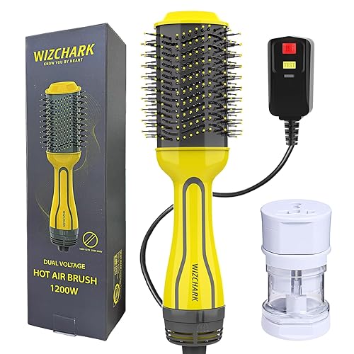 Dual Voltage Hair Dryer Brush, Wizchark Hair Blow Dryer Brush with