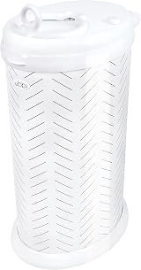 Ubbi Stainless Steel Nappy Bin Odour Locking No Special Bags 55 Nappies