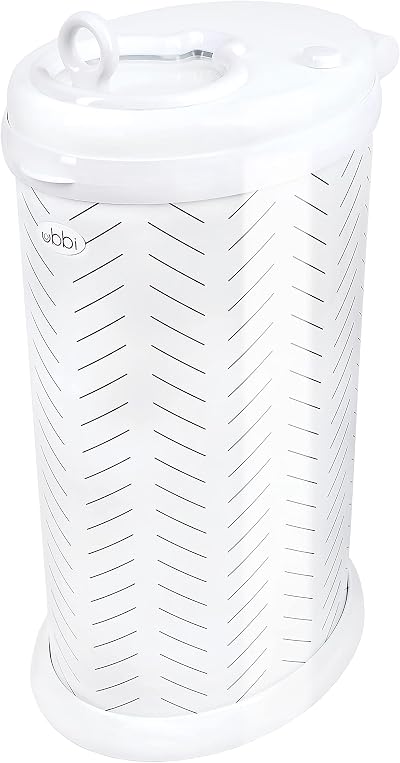 Ubbi Stainless Steel Nappy Bin Odour Locking No Special Bags 55 Nappies