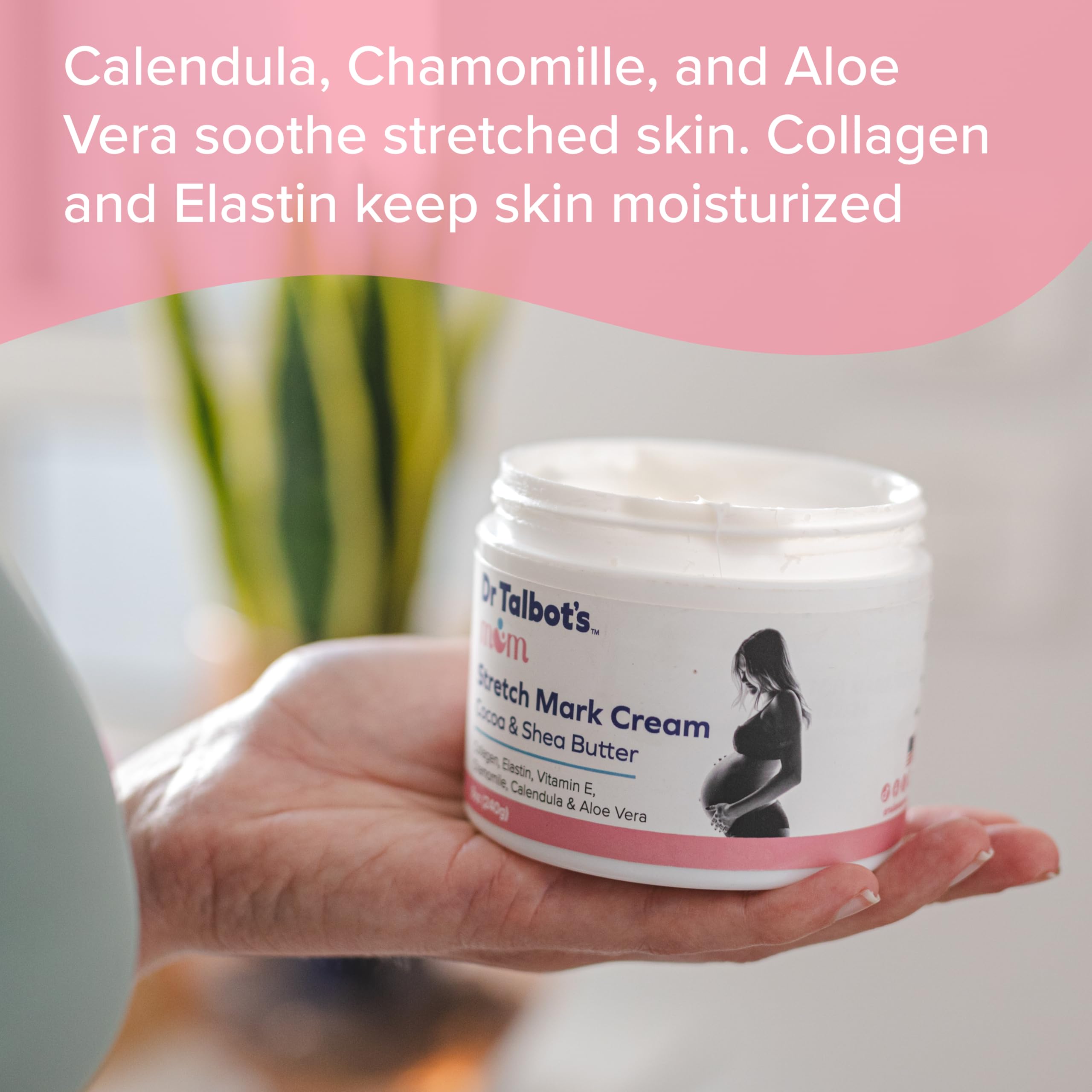 Dr. Talbot's Mom Stretch Mark Cream - Made With Cocoa and Shea Butter - Postpartum Care for Moms - 8 oz