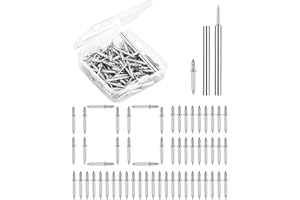 GENERIC 100PCS Double Headed Skirting Nails,Skirting Thread Seamless Nail,Double-Headed Nails, Non Marking Double Sided Nails,Invisible Screws with 1pcs Specific Sleeve Tool.