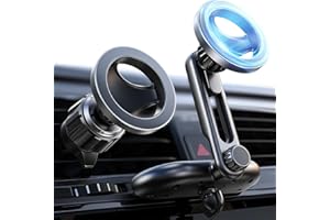 LISEN MagSafe CD Phone Holder for Car Mount [Angle Adjustable] Magnetic iPhone Holder, Hands-Free CD Slot Mount for iPhone 15