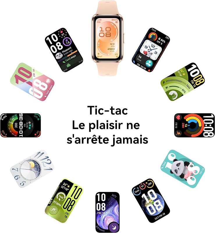 Band 11 Montres connectées, Fonctionne avec iOS et Android, Blanc