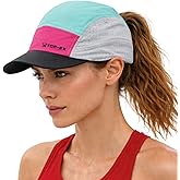 TOP-EX Chicpony™ Ponytail Running Cap - Breathable, Cooling,Soft UV Protection for Women for Most Women (S/M & M/L)