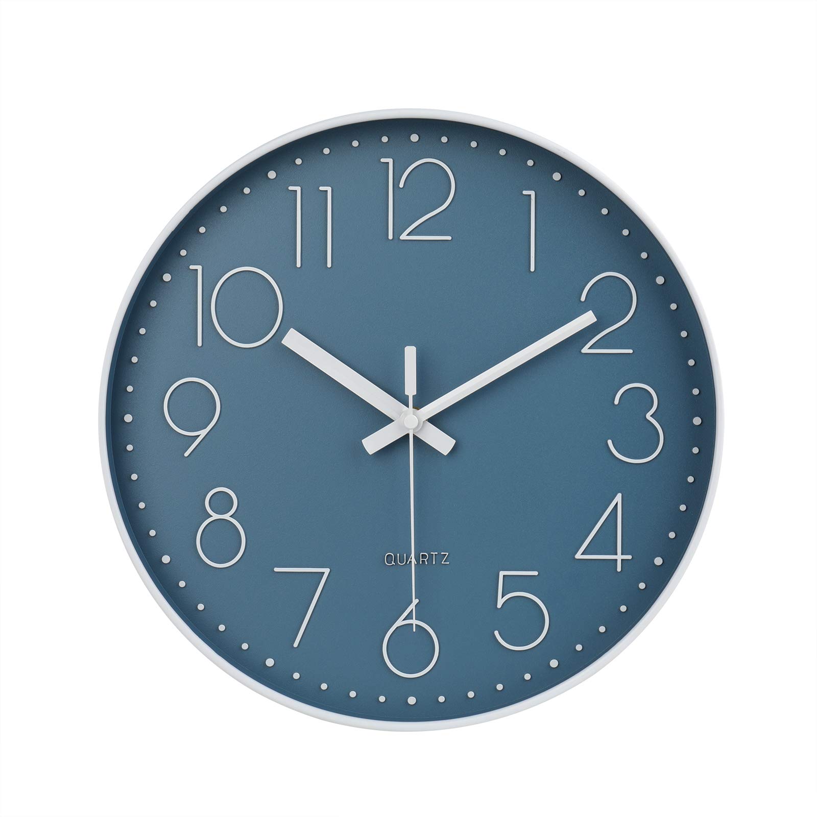 Photo 1 of Large Wall Clock Decor for Pool Patio Home Bedroom Living Room (Blue 13.5 Inch)