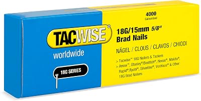 Tacwise 1708 18G/15mm galvanised brad nails Pack of 4000 type 18G