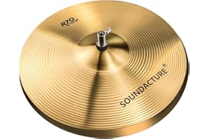 SOUNDACTURE 14" Hi Hat Cymbals Pair(14"Hi-Hats) – Drum Cymbals for Drum Set – Bright Sound, Crisp, Smooth, and Durable Hi-Hat Cymbals for Drummers