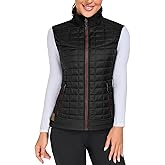 Little Donkey Andy Women's Lightweight Puffer Vest, Warm Outdoor Sleeveless Jacket for Hiking Travel Running Golf