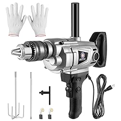 10-Amp Corded Duty Drill Mixer Set, Mixing Drill