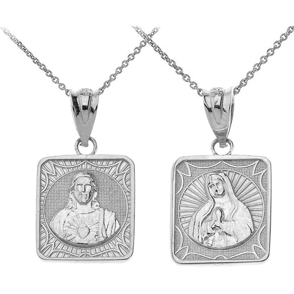 Sterling Silver Jesus Face Medallion Pendant - Round Cuban Link Frame, 0.97 Inch Diameter - View #4
