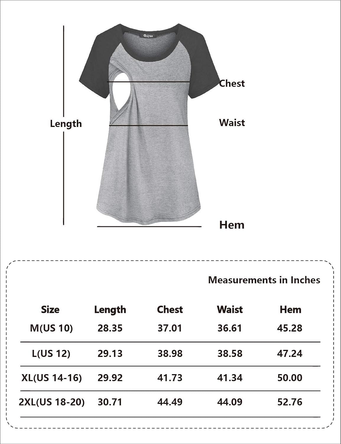 Quinee Womens Short Sleeve Maternity Nursing Tops Raglan Breastfeeding Shirts at  Women’s Clothing store