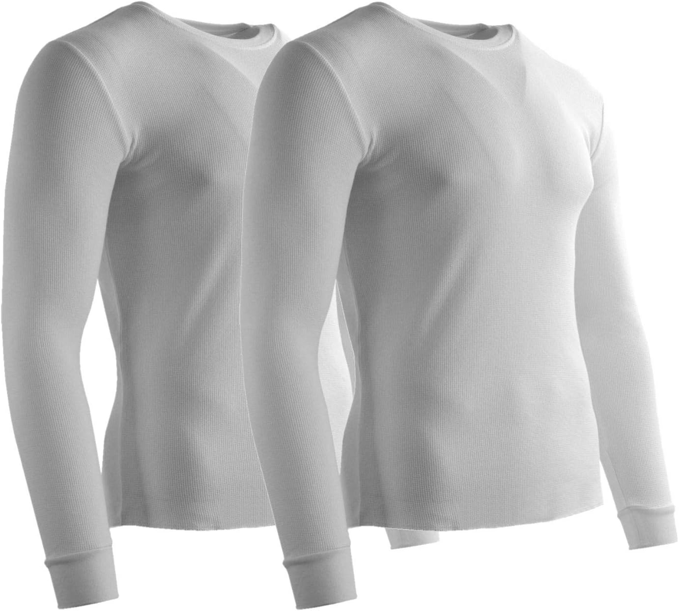 Thermal Fit Long Sleeve Waffle Lightweight T-Shirt Round Neck Slim Fit Soft Cotton Layer Shirt 1 2 3 or 6 Pack