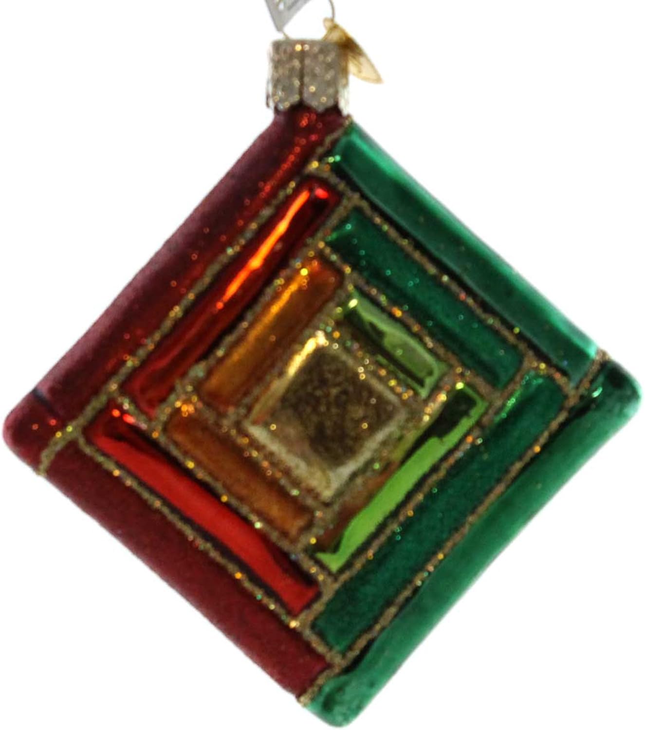 Download Amazon Com Old World Christmas Quilt Square Ornament Hobby Craft Sewing 32149 Log Cabin PSD Mockup Templates