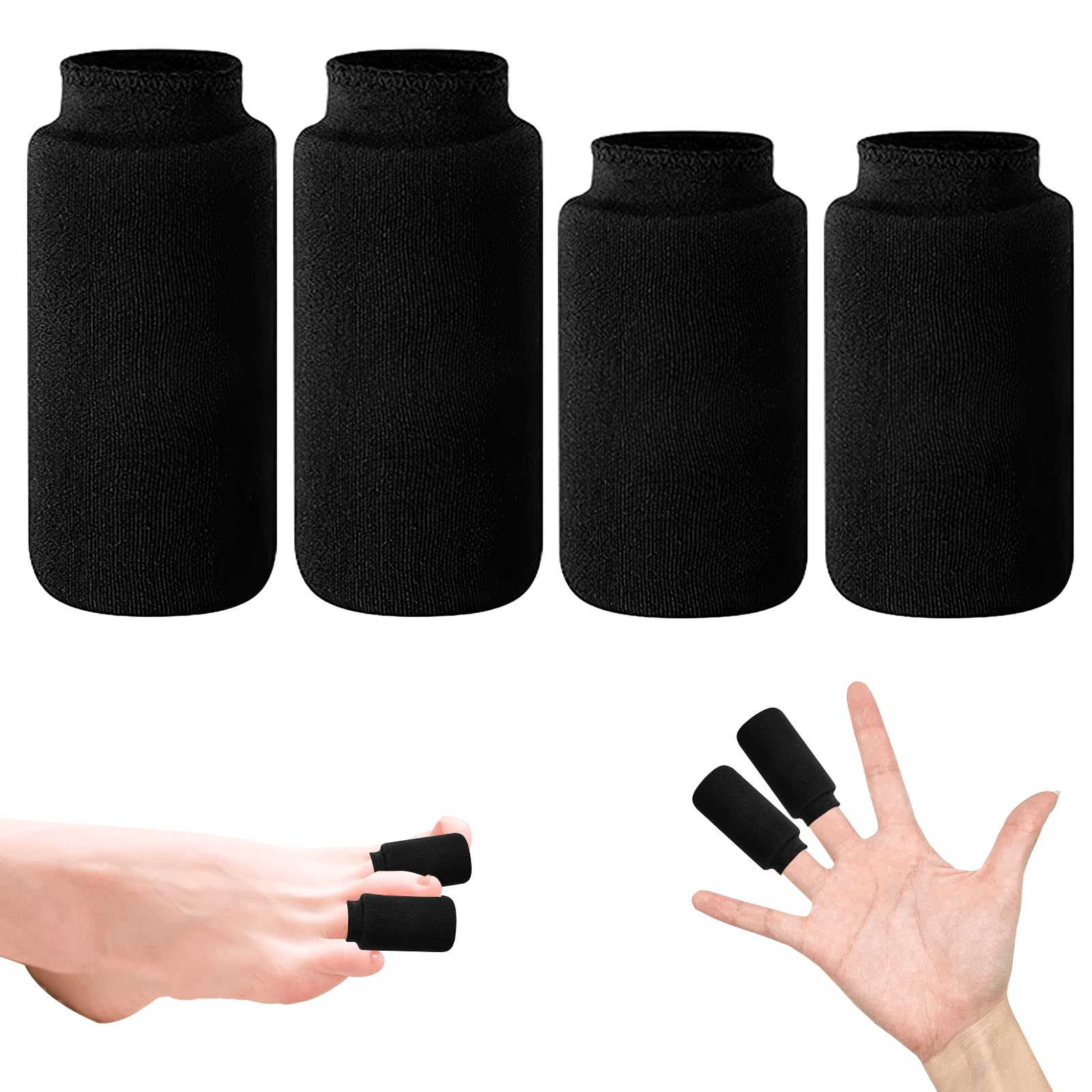 Finger Ice Pack, 4pcs Finger Cold Gel Ice Pack Finger Ice Sleeves, Ice Packs for Sports Injuries, Reusable Cryotherapy Compression Sleeve for Finger Toe Injuries Arthritis Tendonitis Gout Sprains