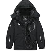 QUCOOM Boys Winter Warm Skiing Jacket Kids Thick Fleece lined Waterproof Snow Coat Windproof Rain Jacket with Detachable Hood