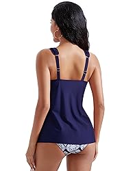RXRXCOCO Women Tankini Bathing Suits Ruffle High