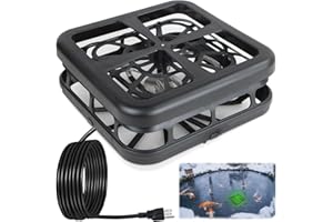 DOUBFIVSY Pond De-icer, Floating & Submersible Pond Heater Thermostatically Controlled Outdoor Pond Deicer with Indicator Lights, Auto Shut Off, Animal Water Heater for Winter Farm (500 Watts (2025))