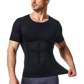 Nebility Compression Shirt Men - Shapewear Mens Slimming Undershirt Short Sleeve Sports Athletic Workout Shaper Tank Top