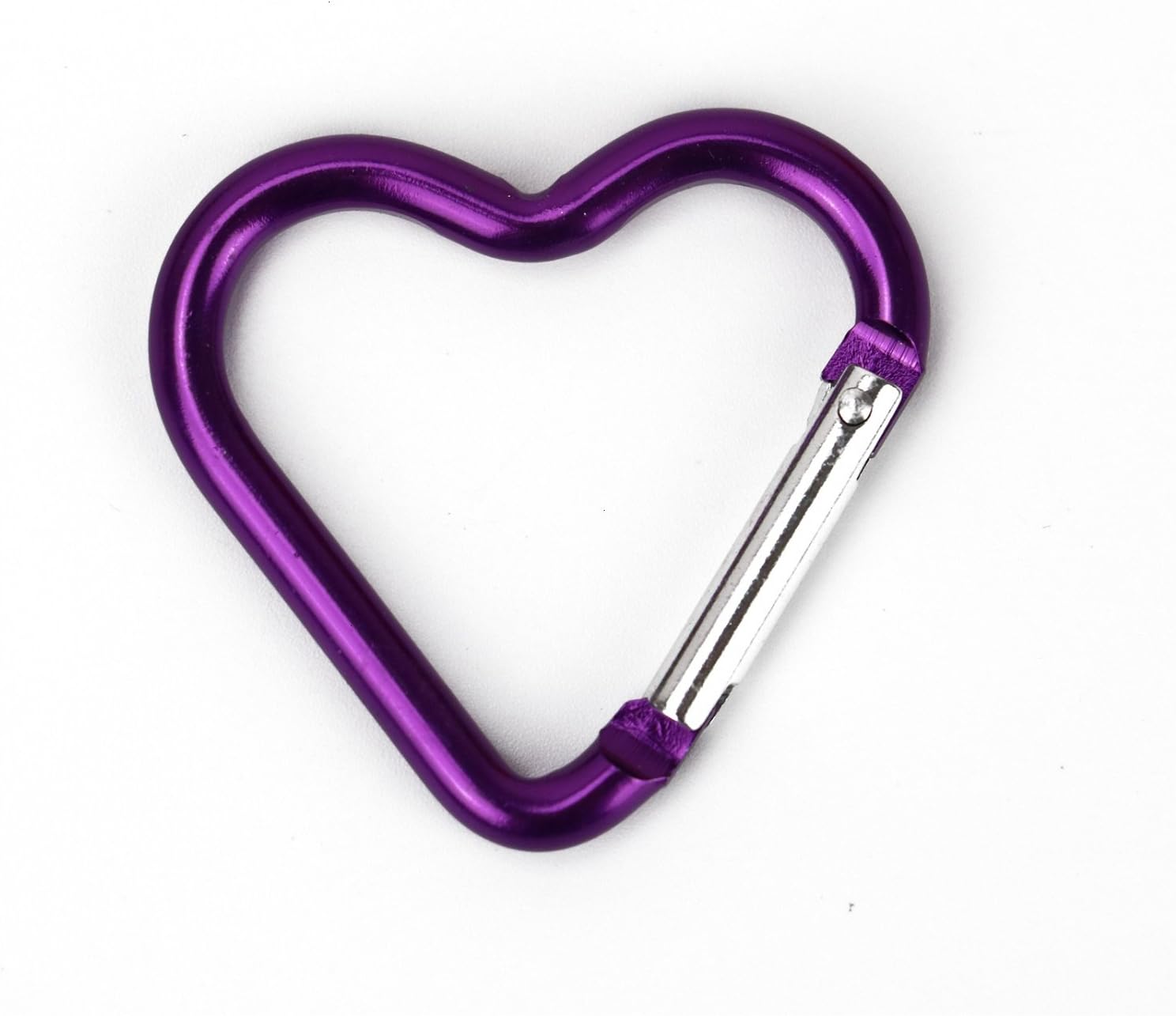 10 Pcs Heart Shaped Aluminum Alloy Keychain Clip Carabiner Snaphook Hook Holder Aluminum Heart Carabiner Hook Clip Key Holder Ten: Office Products