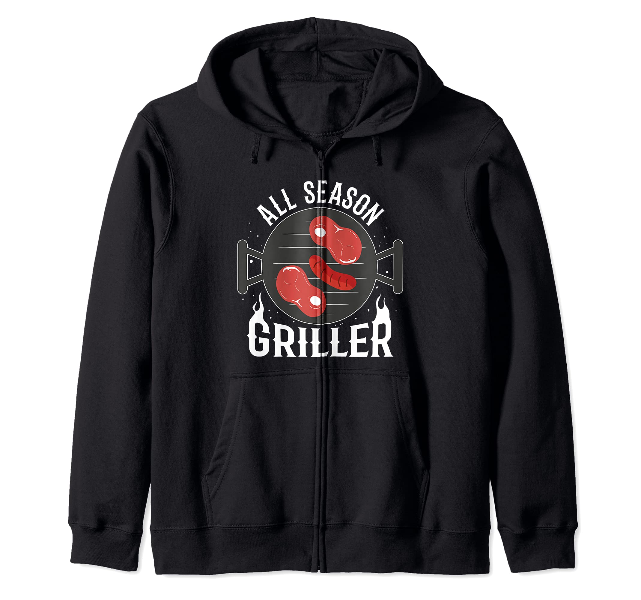 BBQ All Season Griller Grill fans Barbecue Fans Zip Hoodie