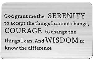 TGBJE Inspirational Wallet Card Inspirational Christian Bible Verse Gift Religious Gift Serenity Prayer Gift God Grant Me The Serenity to Accept The Things Gift (SERENITY Wallet Card)