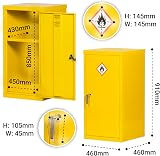 The Workplace Depot Hazardous Cabinet 910mm H Yellow COSHH Storage Unit view 8