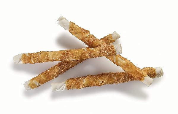 PET ‘N SHAPE CHIK ‘N HIDE TWIST – CHICKEN WRAPPED RAWHIDE NATURAL DOG TREATS, LARGE, 6 COUNT