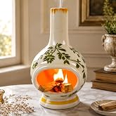 MOUGIGI Palo Santo Burner with Chimney-Ceramic Incense Holder for Sage,Cone | Handmade Vine incense burner- Zen Gifts for Women, Yoga & Meditation Decor, Witchcraft Altar Supplies Incense Holder