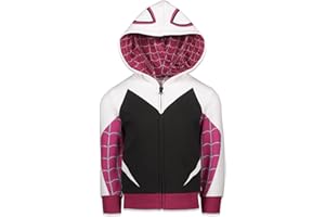 Marvel Spider-Man Spider-Gwen Ghost Spider Girls Fleece Zip Up Hoodie Toddler to Big Kid
