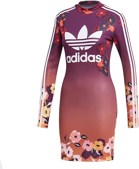 adidas Originals Women's Long Sleeve Dress, Multicolor, M: Amazon.ca: Clothing & Accessories