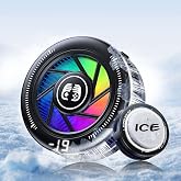 Phone Cooler for Gaming, Smart Temp Control, RGB LED Lights, Black | Low Noise USB, Magnetic Ring &amp; Clip Fan