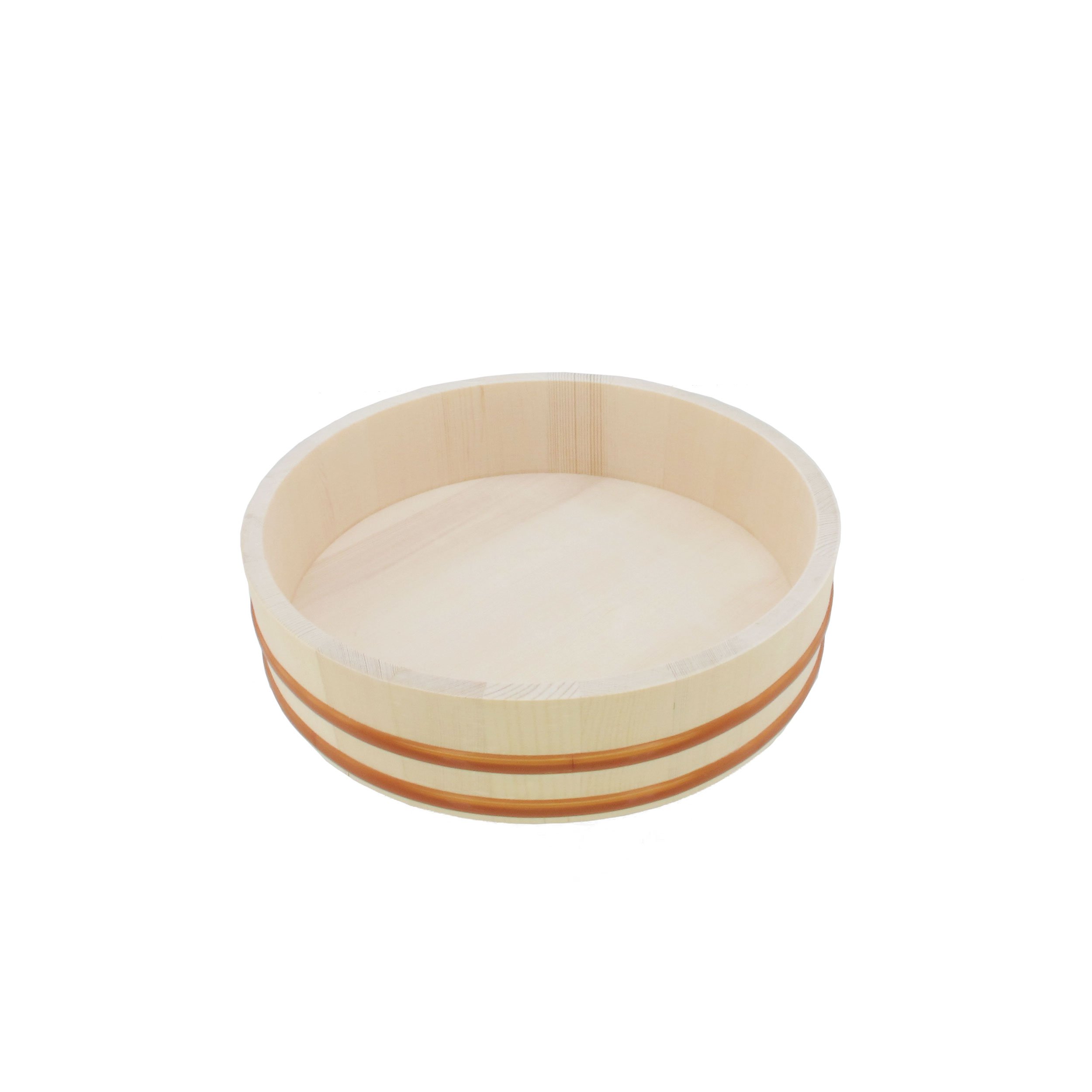 BambooMN 11.8" Hangiri Oke Sushi Rice Cooling Bowl/Tub, 1 Piece - Medium