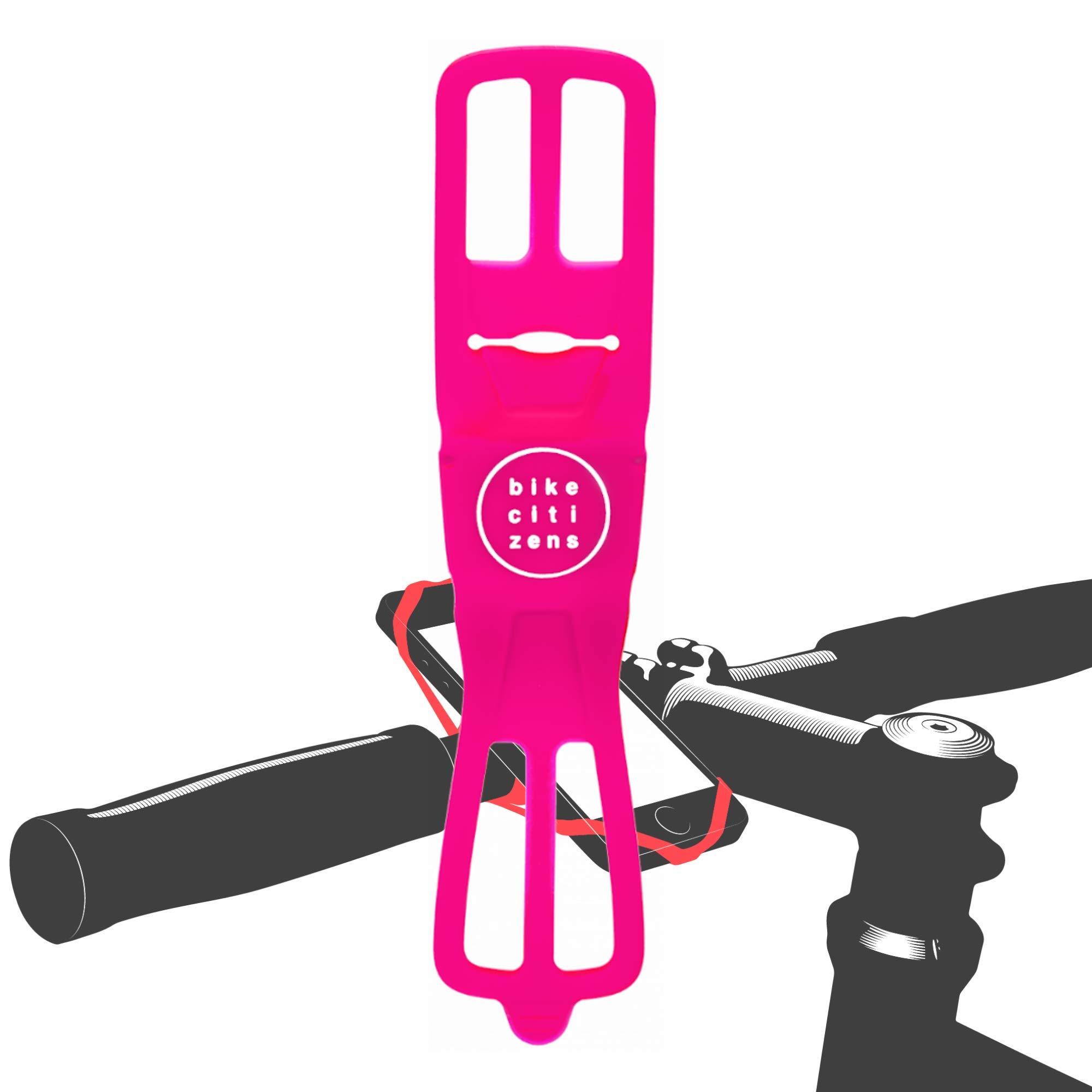 Bike Citizens Finn Universal Mobile Phone Holder for Bicycle with Bike City Guide App Pink,189 x 42 x 10 mm