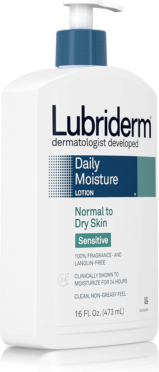 Lubriderm Daily Moisture Lotion For Normal - Sensitive Dry Skin, 16 Oz, 475 ml (Pack of 1) - Image 4