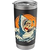 Sharkie - Selfie Shark Lover Animal Lover Marine Biologist Stainless Steel Insulated Tumbler