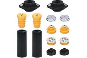 Cheriezing Rear Upper Lower Shock Mount Kit Compatible with E82 E87 E90 E92-128i 135i 323i 325xi 328i 328xi 330i 335i 335d - Shock Absorber Grommets Bump Stops Kit