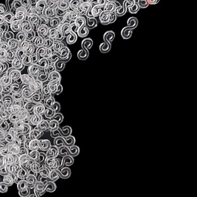 Siqian Loom Bands S Clips 240Pcs Clear Rubber Band Connectors Refill Kit