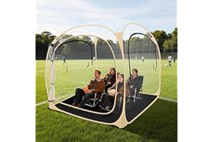 ARCTICSEA Thickened PVC Sports Tent - All-Weather Shelter Pod for 2-6 Person, Pop-Up Shelter, Instant Setup, Removable Top & Sealed Floor for Outdoor Events, Soccer, Rugby