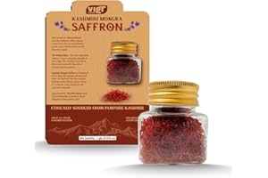 Vigr Single Origin Kashmiri Mongra Saffron (Kesar) - Farm Direct from Pampore, Lab Tested & AYUSH Certified, Grade A++, 100% Pure Handpicked Threads, Highest Crocin Content (1g (0.035 oz))