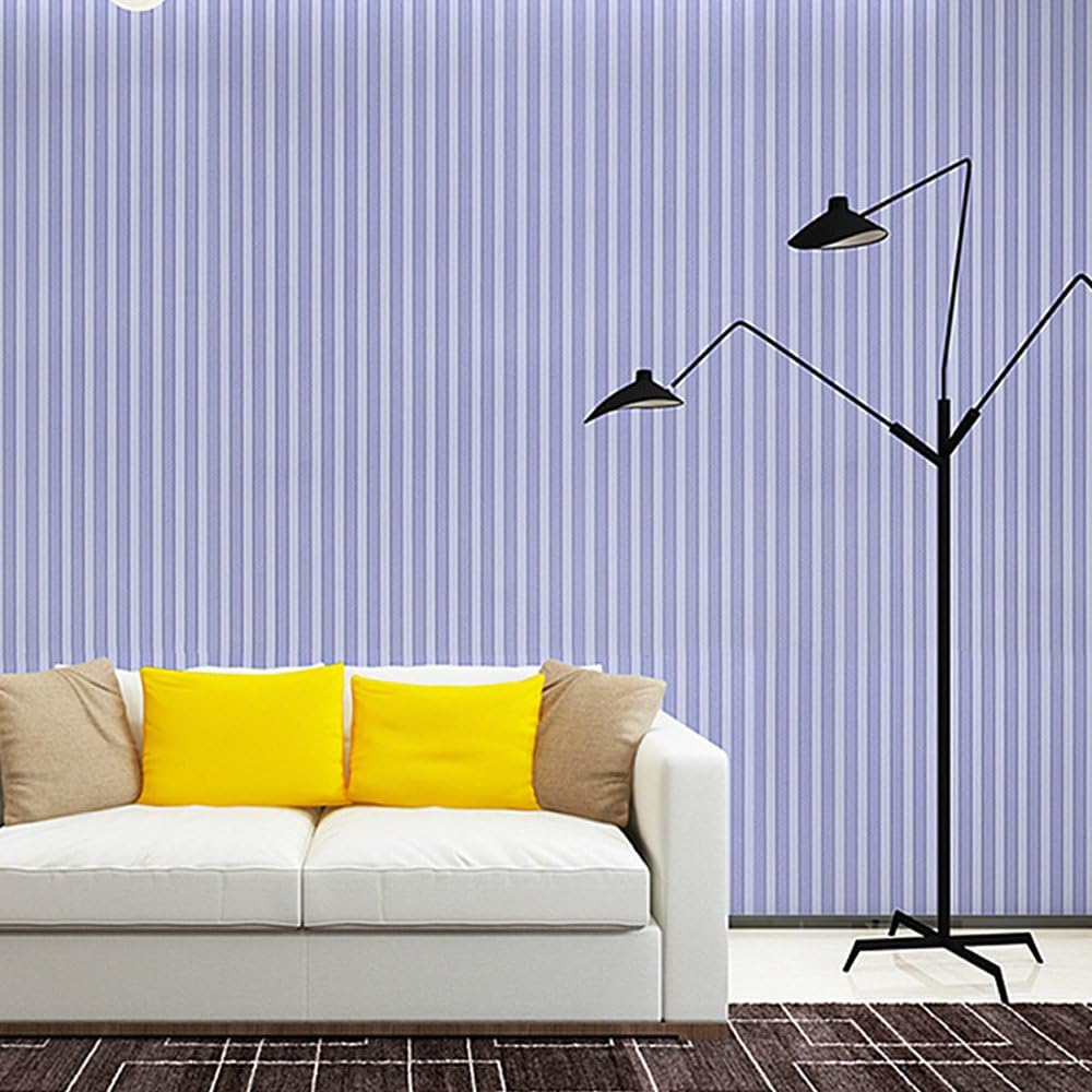 Blue Stripe Adhesive Decorative Contact Paper Laminate Shelf and Drawer