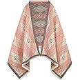 EXTREE Scarfs for Women Pashmina Silky Shawl Wrap for Evening Dressing Blanket Open Front Poncho Cape
