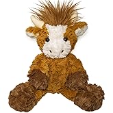 Highland Cow Stuffed Animal, 13.5 inch Weighted Highland Plush Toy for Christmas Birthday Gifts, Cute Plushies Cow Doll for Kids Boys and Girls