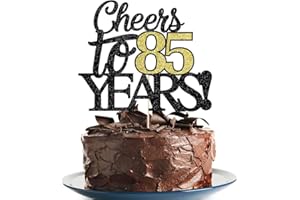 Klionjor Happy 85th Birthday Cake Topper Cheers to 85 Years Birthday Cake Pick 85 Fabulous Cake Decoration for Happy 85th Birthday Anniversary Party Cake Decorations Supplies