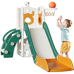 Mloong 7 in 1 Toddler Slide, Kids Slide for