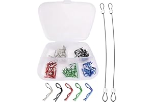GDOOL 50 Pieces 1mm 90-Degree Angle RC Cars Universal Body Clips Bent Springy Pins & RC Car Clip Pin Steel Wires for All 1/16 1/18 1/20 Scale Model Truck Crawler Trucks