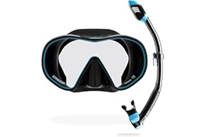 Cressi Single Lens Frameless Scuba Mask & Dry Snorkel for Snorkeling, Scuba Diving, F-Dual & Supernova Dry: Designed in Italy