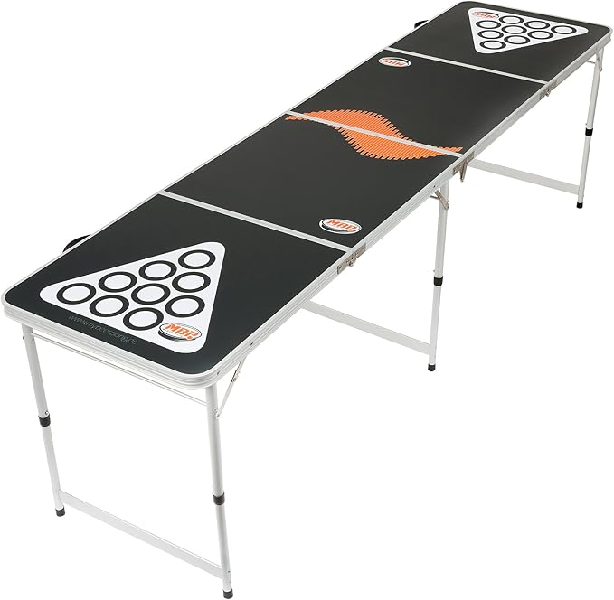 MYBEERPONG DIY Bierpong Tisch – Weißer Beerpong-Tisch Zum Selbstgestalten Inkl. Bälle & Stifte