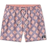 Southern Marsh Dockside Swim Trunks - Rope Chambray, Coral & Royal Blue, X-Small