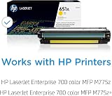 HP 651A CE342A Yellow Toner Cartridge Original LaserJet Enterprise M775 Yield view 2